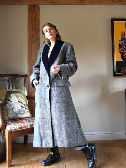 Laura Ashley Welsh Tweed and Velvet Coat. Medium - Image 6